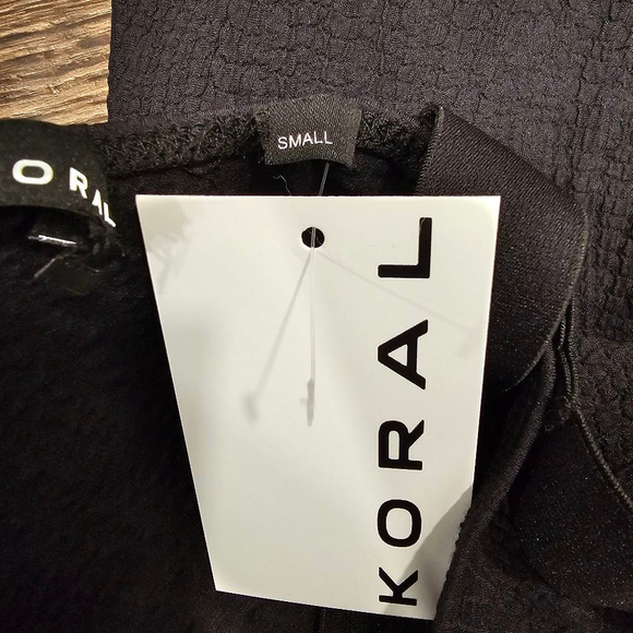 Koral Textured Bodysuit Small Black - Picture 3 of 7